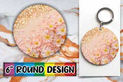 Radiant Glittery Petal PNG Sublimation : Keychain, Coaster Product Image 1