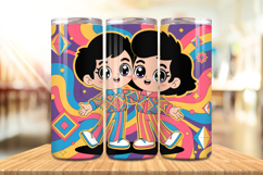 Valentine’s Day Cute Couple Love Tumbler Wrap PNG Big Bundle Product Image 4