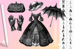 Procreate Vintage Baroque Clothes stamp brushes Product Image 8