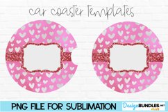 Valentine Sublimation Car Coaster Keychain Ornament Pink Product Image 1
