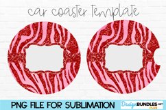 Valentine Sublimation Car Coaster Keychain Ornament Zebra Product Image 1