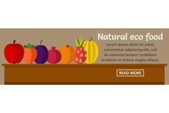 Natural eco food banner horizontal concept Product Image 1