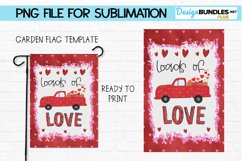 Valentine Garden Flag Template Sublimation Loads Of Love Product Image 1