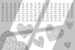 Decorative silver glitter hearts Product Image 2