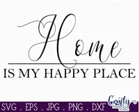 Home Is My Happy Place Farmhouse Home Sign Svg Product Image 2