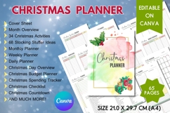 Editable Christmas Planner Canva Template Product Image 1
