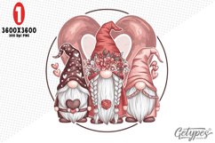 Valentine Gnome Sublimation Clipart - High Quality Design Product Image 2