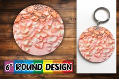 Shimmering Blossom Delight PNG Sublimation Circle: Keychain, Product Image 1