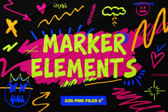 226 PNG Marker Elements Product Image 1