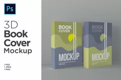 Book Cover Mockup 3d Rendering Illustration Product Image 1