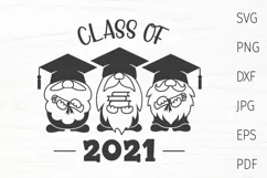 Class of 2021 svg, graduation gnome svg, graduation 2021 svg Product Image 1