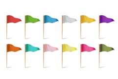 Location Flags Vector. Concept Of Explore Illustration. Product Image 1