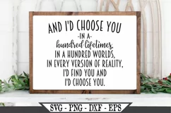 And I'd Choose You In A Hundred Lifetimes SVG Product Image 1