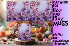 Floral Leopard Sparkle Mug Sublimation Product Image 1