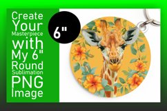Spring Giraffe Round Design Designs Sublimation Product Image 1