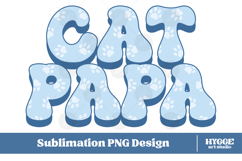 American Cat Papa 4th of July USA Paw DTF PNG Sublimation Product Image 1