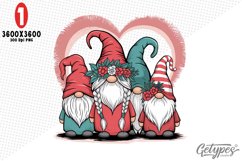 Valentine Gnome Sublimation Clipart - High Quality Design Product Image 3