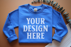 Royal Gildan 18000 Folded Flat Lay Mockups Product Image 1