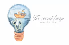 Watercolor whale clipart. Nursery underwater illustration Product Image 1