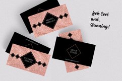 Rose Gold Foil Marble Business Card Product Image 5