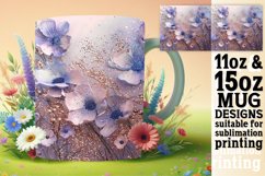 Leopard Bloom Glitter Mug Wrap Product Image 1