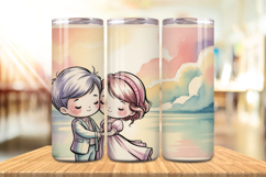 Valentine’s Day Cute Couple Love Tumbler Wrap PNG Big Bundle Product Image 6