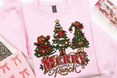 Merry Little Ranch Christmas PNG, Cowboy Christmas Tree Product Image 3