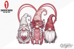 Valentine Gnome Sublimation Clipart - High Quality Design Product Image 4
