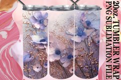 Dazzling Floral Leopard Tumbler Wrap: Sublimation - 20oz Product Image 1