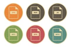 Set Of File Formats Icons Product Image 1