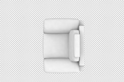 Isometric Arm Chair 3D isolated render Product Image 1