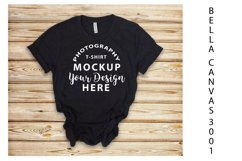 Bella Canvas 3001 T-shirt mock-up, color Black Heather Product Image 1