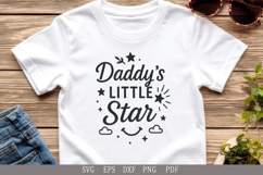 Daddy’s Little Star SVG Design for Baby and Toddler T-Shirts Product Image 2