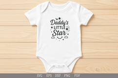 Daddy’s Little Star SVG Design for Baby and Toddler T-Shirts Product Image 4