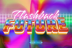 Flashback future editable text style effect in retro style Product Image 1