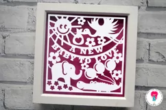 A new baby to love, paper cut design. SVG. Product Image 3