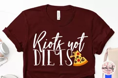 Riots not diets - Women Empowerment EPS SVG DXF PNG Product Image 3