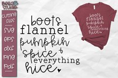 Boots Flannel Pumpkin Spice and Everything Nice SVG File Product Image 1