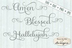 Hallelujah, Amen, Blessed SVG DXF Cut File Product Image 2