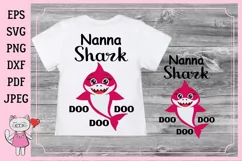 Nanna Shark SVG, DXF, AI, EPS, PNG, JPEG Product Image 1