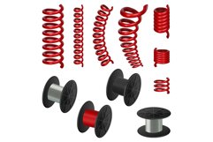 Coil spring cable mockup set, realistic style Product Image 1