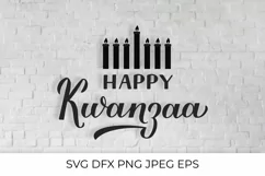 Happy Kwanzaa lettering SVG. African American holiday. Product Image 1