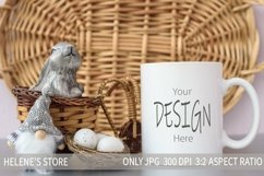 Easter white Mug Mockup and bunny