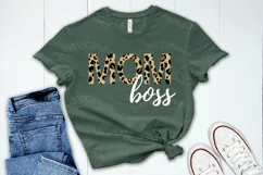 Cheetah Mom boss SVG, Mom life svg Leopard print sublimation Product Image 2