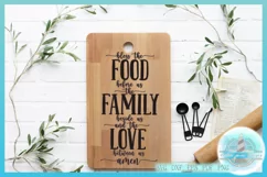 Bless the Food Family Love Religious Prayer Quote SVG Product Image 1