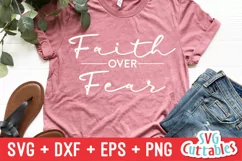 Inspirational svg | Faith Over Fear | Shirt Design Product Image 1