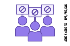 Colored Protest Icon Product Image 1