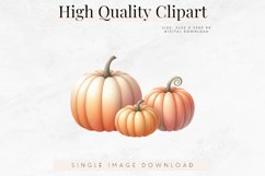 Pumpkins Clipart, Fall Harvest Digital Art Product Image 1