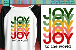 Joy to the World Christmas SVG File, Colorful Joy SVG File Product Image 1