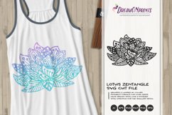 Lotus Zentangle SVG Cut File Product Image 1